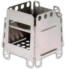 MOXTOYU Lightweight Portable Camping Stove Outdoor Wood Burning Stove Foldable Stainless Steel Stove for Outdoor Cooking Fishing Hiking Camping Picnic Stove Picnic BBQ Cooker