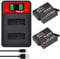 Pickle Power 2X1500mAh AHDBT-501 Akku Ersatz und Dual Batterieladegerät für Gopro 7 GoPro 6 Gopro 2018 GoPro Hero 5 Kameras