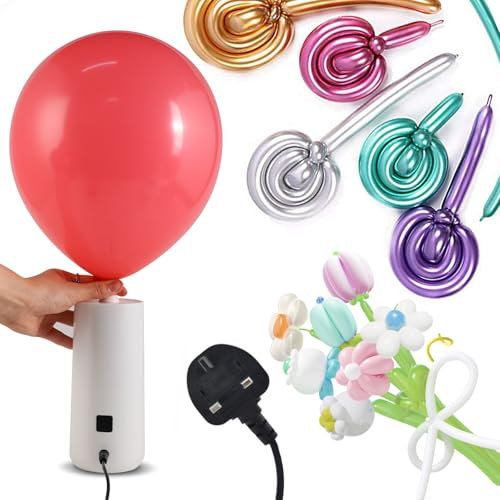 Electric Balloon Pump, Portable Dual Nozzle Electric Balloon Blower Machine, Airbed Pump Quick Inflator, Balloon Inflator for Decoration, Party, Wedding, Graduation and Festival Decoration