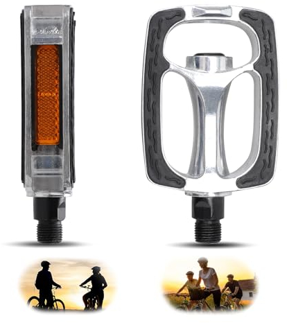 Kigniote 1 Paar Fahrradpedale Pedale Mountainbike Fahrradpedale rutschfest Fahrradpedale Metall Fahrradpedale Aluminium Fahrrad Pedale-Geeignet für Mountainbikes, Falträder, MTB,etc Pedal