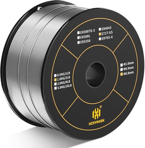 Filo Animato No Gas 0,8 mm 1KG E71T-GS Filo per Saldatura Bobina Filo Animato Filo di Riempimento per Saldatura MIG