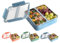 xxonyx Bento Lunch Box 1100ml for Adults and Kids Large Capacity with Two Stainless Steel Compartments Leakproof Lunchbox for Work and School Prepare Meal Container (blue)