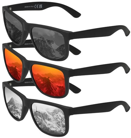 SPEEDHYUN modische polarisierte Sonnenbrille, Sportbrille für Männer und Frauen, 3-teiliges Set, leicht zu kontrollieren alle Arten von Outdoor-Sportarten