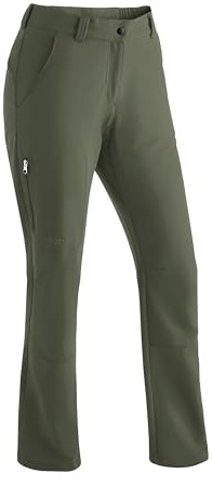 Maier Sports Helga, Warme Damen Wanderhose, Wasserabweisende Outdoorhose für Trekking und Hiking, PFC-frei, mSTRETCH pro 2 & Dryprotec-Technologie, Oliv, 38
