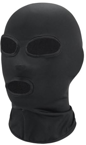 Pocoiau Halloween-Hut, schwarzer Räuber, Kopfbedeckung, Party, Urlaub, Winter, warme Mütze, Vollkopf-Hut