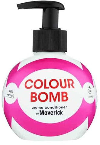 Colour Bomb Haarfarb-Conditioner 250 ml – Lebendiger Glanz und Schimmer, weichmachende und pflegende Farbauffrischungsbehandlung, kein Mischen, vegan, ammoniak- und peroxidfrei (Pink)