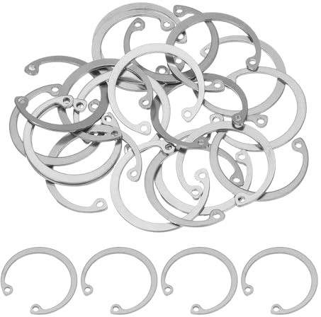 PATIKIL 20 Stück 30mm ID Innen Sicherungsringe E-Clip Snap Ring 304 Edelstahl