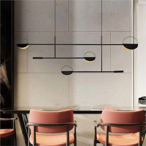 Luminaria de suspensión led nórdica, lámpara colgante de línea geométrica de hierro y aluminio moderna, iluminación colgante for comedor y cocina