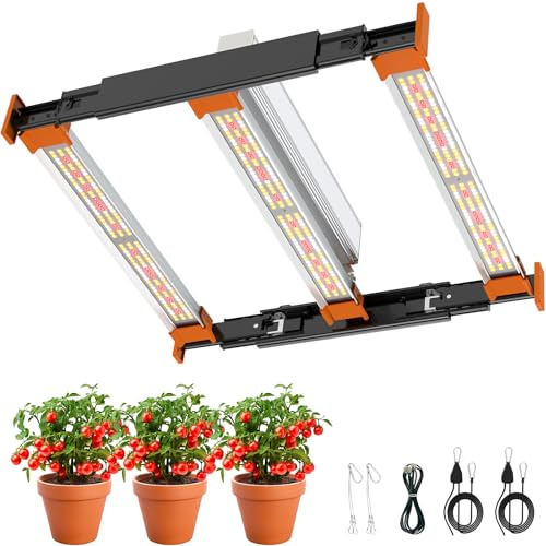 Led Grow Lampe, JADIDIS 100W Pflanzenlampe Led Vollspektrum, Dimmbar Pflanzenlampen LED Grow Light, Hängende Daisy Chain Pflanzenlicht für Zimmerpflanzen Gemüse Blüte für Growzelt 60x60cm