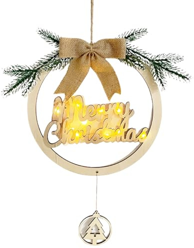 Cartel de Puerta de Feliz Navidad para Puerta de Madera para Navidad Decoración de con Cartel de Bienvenida Reutilizable para Apartamento Casa