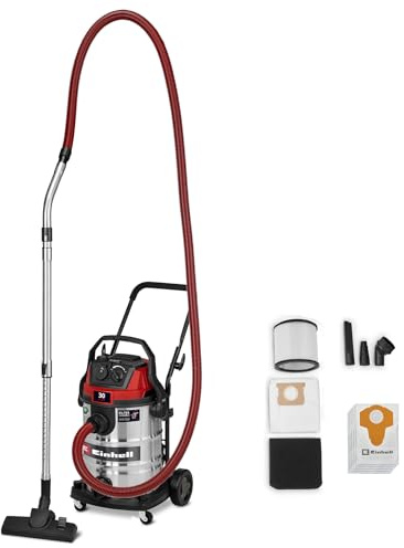 Einhell Nass-Trockensauger TE-VC 3080 SACL (1150 W, 220 mbar Saugleistung, 30 L Behälter, Staubschutzklasse L, HEPA-Filter, Filterreinigung, Automatiksteckdose, inkl. Zubehör)