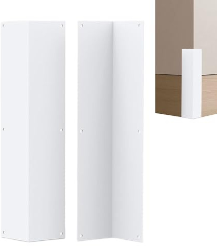 Aluminium Eckenschutzprofile 8,6x8,6x40,1 Cm 2 Stück Metall-Schlagschutz
