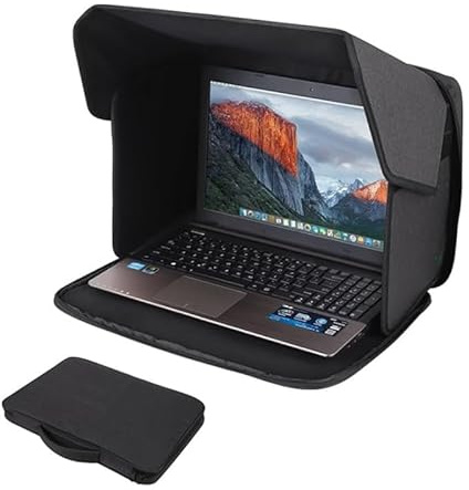 Faltbarer tragbarer Outdoor-Laptop-Sonnenschutz, Privatsphäre, Notebook-Schutzhülle, 30,5–40,6 cm (16 Zoll) (groß (16 Zoll))
