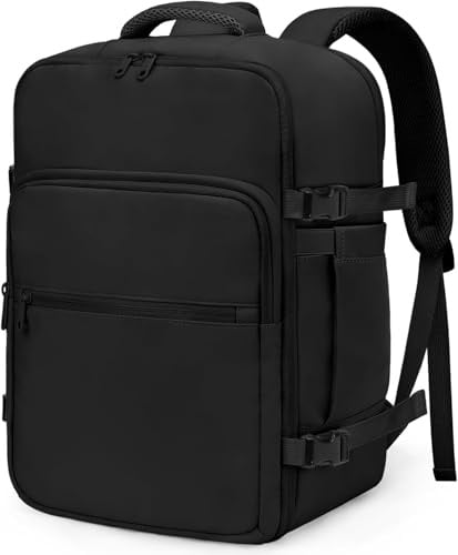 ETRONIK for Easyjet 45x36x20 Cabin Bag Underseat, Large Travel Backpack | Hand Luggage Carry on Bag Womens with TSA Approved, Rucksack with 17 inch Laptop for Travelling Flight Work Overnight, Black
