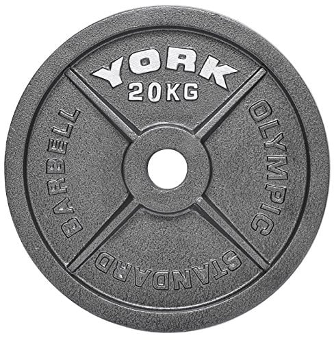 York 20kg - 1x Hammertone Cast Iron Olympic Plate