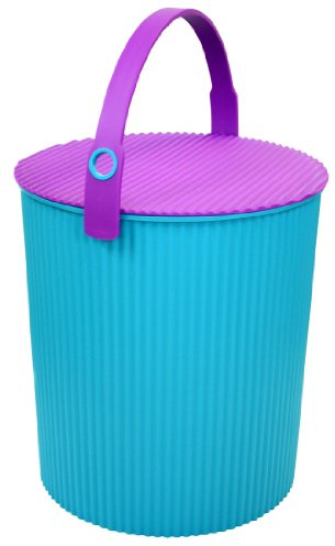 Hachiman Omnioutil Eimer LL - ✔ Lebensmitteltauglich (geprüft) ✔ Frei von Giftstoffen und Weichmachern ✔ Frostsicher bis -20 °C / Hitzebeständig bis 120 °C ✔ Stabile Sitzgelegenheit bis 150 kg (türkisblau)
