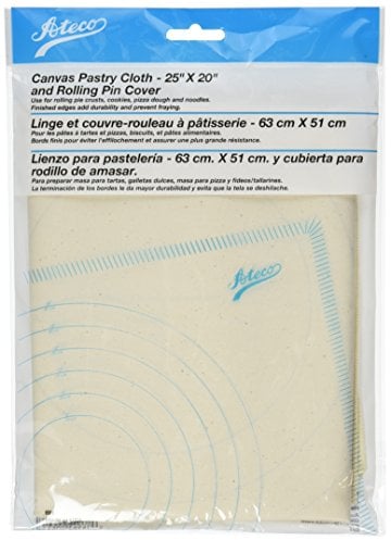 Ateco Canvas Pastry Cloth and Rolling Pin Cover, 25 x 20