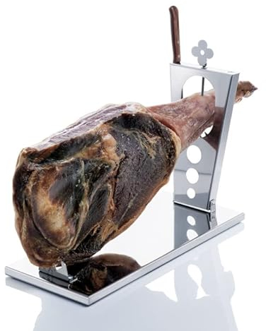 DON HIERRO - Soporte jamonero plegable en acero inoxidable, ZEN-
