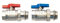 Kugelhahn-Set IG 1 x AG 1 rot-blau für Heizkreisverteiler