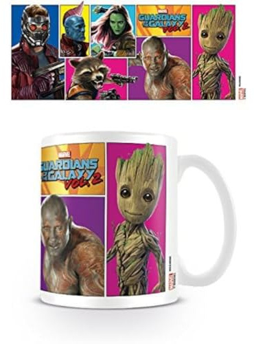 Guardianes de la Galaxy Vol. 2 Paneles de cómic Taza de cerámica, Multicolor