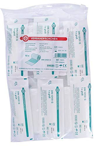 NOBA 10x Verbandspackung Verbandspakete Verband, steril, DIN13151 Erste Hilfe SL - L/groŸ