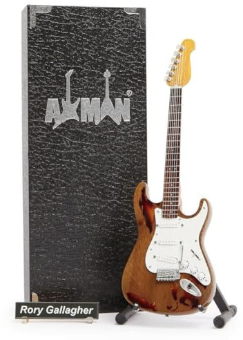 Rory Gallagher - Miniatur-Gitarren-Replik – Musikgeschenke – handgefertigte Verzierung