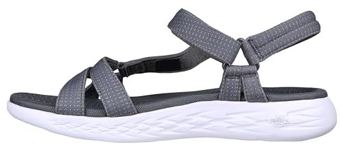 Skechers on-the-go 600-brilliancy Sandales Bride Cheville Femme Gris (Charcoal) 37 EU