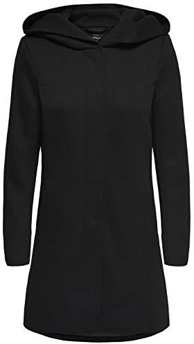 ONLY Damen Mantel Jacke SEDONA LIGHT COAT Parka Übergang Frühling (L, schwarz (Black))