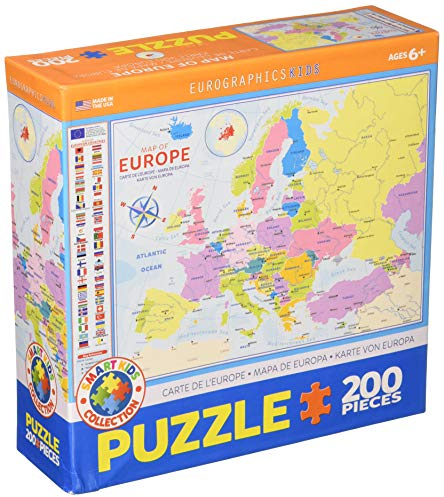 EuroGraphics 6200-5374 Map of Europe 200-Piece Puzzle, Verschieden