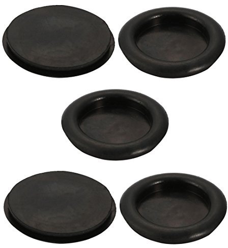 Sourcingmap 5pcs Wire Protective Grommets Black Rubber 40mm Dia Single Side Grommets