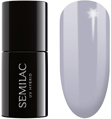 SEMILAC Gel Nail Polish 224 Official Grey - Full Coverage Gel Polish - Soak Off Easy To Use LED/UV Nail Lamp - Long Lasting Manicure and Pedicure up to 3 weeks