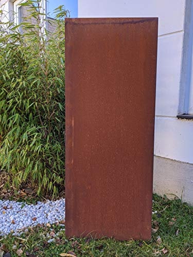 Zen Man Garten Sichtschutz aus Metall 1mm Rost Gartenzaun Edelrost Sichtschutzwand Handarbeit 50*H125cm 031506-3