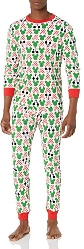 Amazon Essentials Disney | Marvel | Star Wars Pigiama in cotone aderente Uomo, Mickey Holiday - Mens Snug-fit, XL