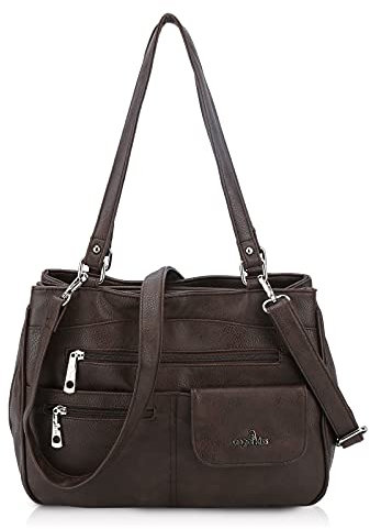 Angel Kiss Handtasche Damen Schultertasche Shopper Tasche Tragetasche Damen Groß Designer Elegant Ümhängetasche Henkeltasche Kaffee