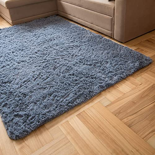 Carpeto Rugs Shaggy Teppich Wohnzimmer Flauschig - Wohnzimmerteppich Modern - Flauschiger Kuschelteppich Hochflor - Weich Langflor Teppich Kinderzimmer, Schlafzimmer - Grau - 160 x 230 cm
