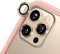 RHINOSHIELD【3er Pack】 Schutz für Smartphone-Kamera kompatibel mit[iPhone 12 Pro Max] Fingerabdruck-und kratzresistentes Schutzglas mit Aluminium Ring für hohe optische Klarheit-Gold