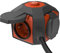 GAO 4fach Mehrfach Steckdose 1,4mtr Zuleitung Outdoor & Indoor IP44 10x10cm Orange Typ B Kunststoff 9A 2 Ports