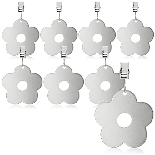 com-four® 8X Tischdeckenbeschwerer - Tischtuchgewichte aus rostfreiem Edelstahl - Tischtuchklammer - jeweils ca. 40g - Tischdeckenklammern