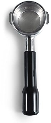 HiBREW Porte-filtre 2 en 1 de 58 mm sans fond avec entonnoir doseur et panier filtre à double paroi Convient pour E61, Flair* 58, ECM*, Rocket*, Sanremo*, Synesso*, Slayer*, VBM*(Plastique)
