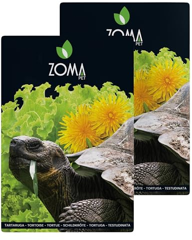 ZOMA Mélange de graines pour tortues de terre 6 herbes avec pissenlit trèfle et laitue, nutrition optimale pour tortues de terre (2 enveloppes 30 gr)