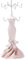 Ecoodisk Mannequin Rose Robe Femme Corps Bijoux présentoir Bijoux présentoir modèle Robe Collier Anneau étagère