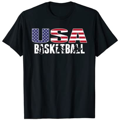 Amerika Basketball Fans Trikot – USA Flagge Slam Dunk Sport T-Shirt