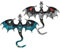 Luxylei Dragon Broche Broches 2 pièces Vintage Strass Volant Dragon Broche épinglette vêtements Chapeau Sac Accessoires pour Hommes Femmes