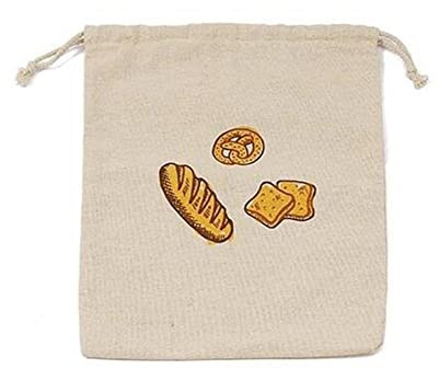 Leinen-Baumwoll-Brotbeutel, wiederverwendbare Brotbeutel, um Brot frisch zu halten, atmungsaktive Brot-Aufbewahrungstasche, Lebensmittelaufbewahrungstasche, Kordelzugbeutel für Laib