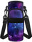 chaqlin Galaxy Night Water Bottle Carrier Bags with Adjustable Shoulder Strap Insulated Crossbody Water Bottle Holder Sports Water Bottle Case Sleeve Pouch with 2 Pocket for Men Women