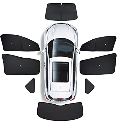 Auto Fenster Sonnenschutz Für Tesla Model 3 / S/X/Y 2023 Sonnenschutz Vorne Hinten Seitenfensterabdeckung Mit Saugnapf-Windschutzscheiben-Sonnenblende Sonnenblende Auto (Größe : 46)