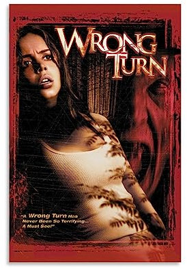 UMCHU Wrong Turn Horror Movie Poster Dekorative Malerei Leinwand Wandkunst Wohnzimmer Poster Schlafzimmer Malerei,Wandkunst Bilddruck Moderne Familienzimmer Dekor 08x12inch(20x30cm)