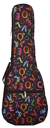 Surwin Ukulelentasche 21’ 23’ 26’ Ukulele Case Bag für Sopran Konzert Tenor, Tragbare Ukulelen Tasche Rucksack Aufbewahrung Soft Case Verstellbarem Schultergurt (Schwarz,26 Zoll)