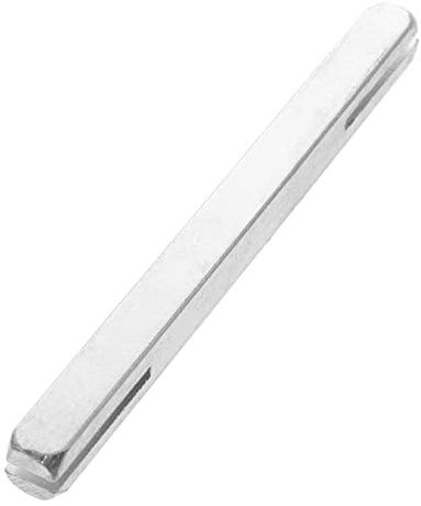 Baluue Replacement Metal Door Handle Spindle Bar 8x8x100mm Square Rod Groove Universal Connecting Shaft for Vintage and Antique Door Knobs