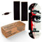 BERLION Professionelle Fingerskate aus Holz Pro, Mini-Skateboard, kleines Fingerboard, Schleifen und Räder, Anti-Stress-Spielzeug (Red Black)